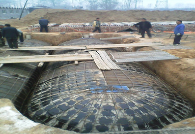 烽火200立方隧道式联体厌氧发酵沼气池工程